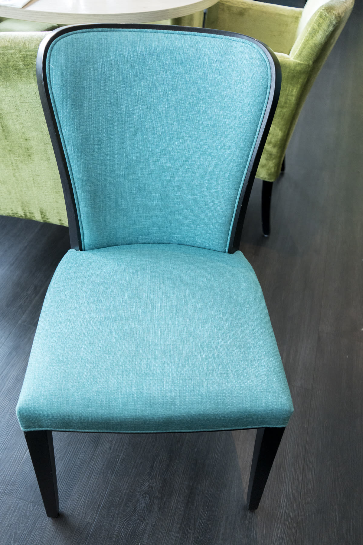 After treatment – clean turquoise chair