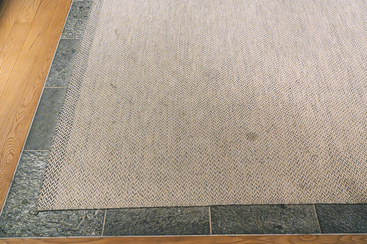 Before treatment – worn office carpet