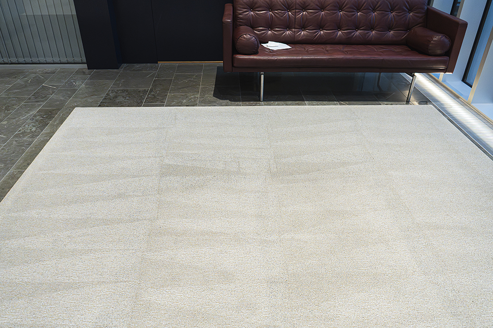 After treatment – even, clean light carpet